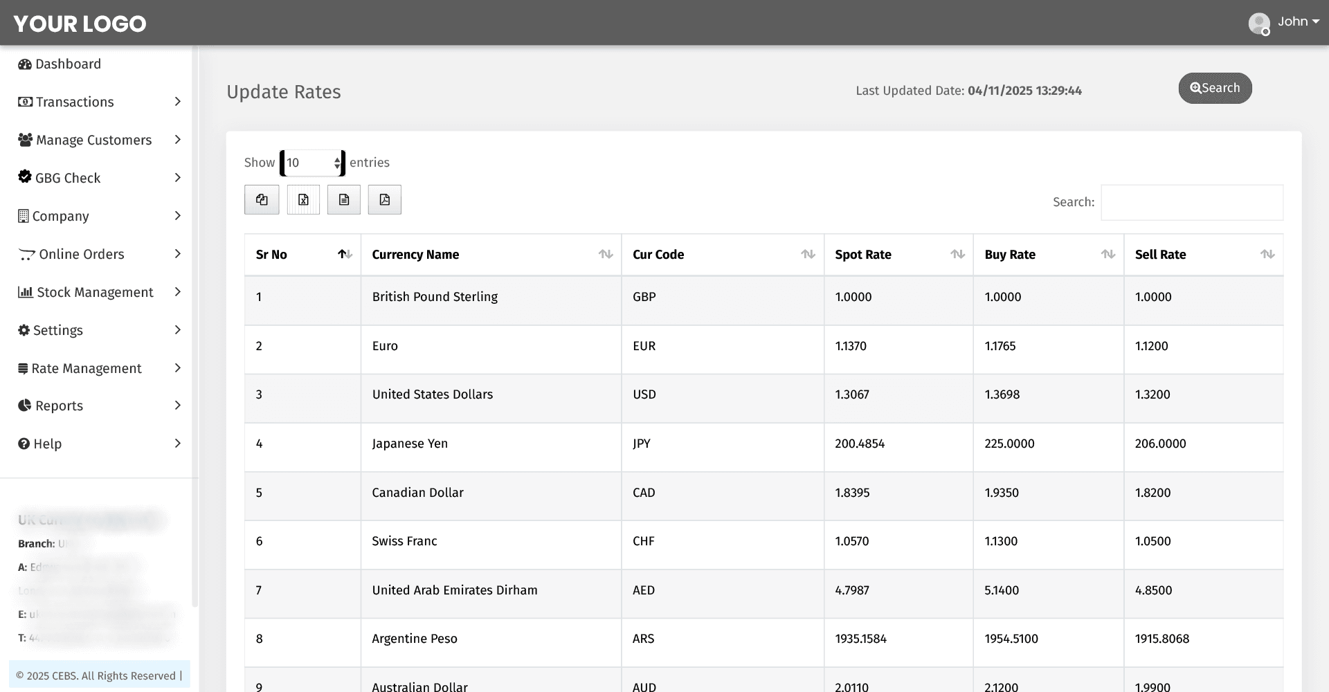CEBS Compliance Dashboard
